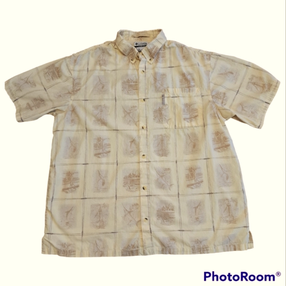 Mens Columbia Button Down Shirt Size XL